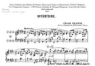 【オルガン手鍵盤譜】Franck L'Oeuvre pour Harmonium BOOK 1 Sheet Music For Organ オルガン用楽譜